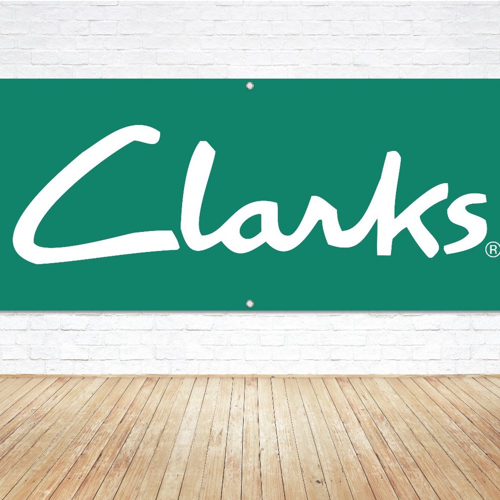 CLARKS Shoe Brand Exposure Generic 5ft. Vinyl Banner Retail Sign Boutique Store